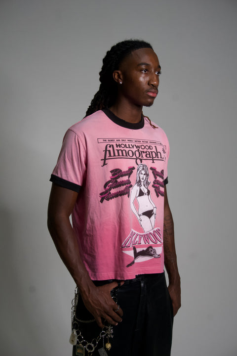 "Hollywood Filmograph" Ringer t-shirt