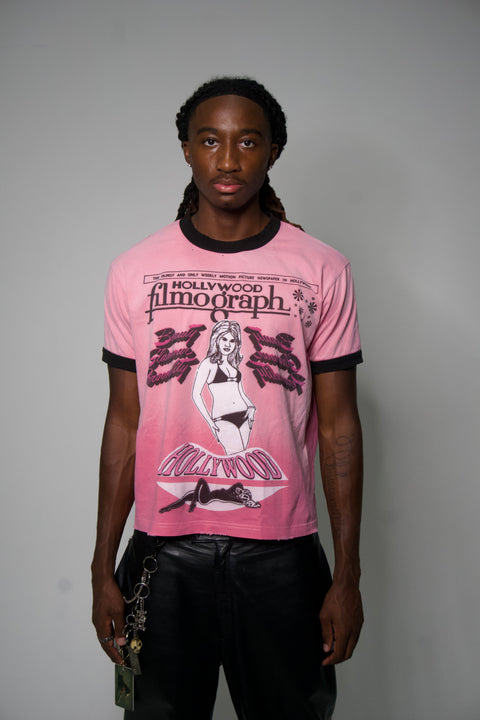 "Hollywood Filmograph" Ringer t-shirt