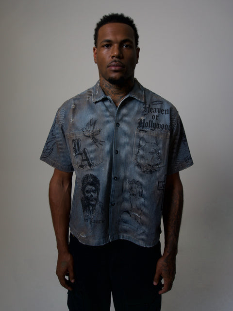 "Heaven or Hollywood" Button up shirt