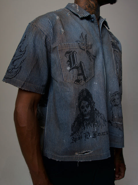 "Heaven or Hollywood" Button up shirt