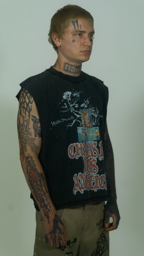 "Chaos in Los Angeles" Cutoff t-shirt