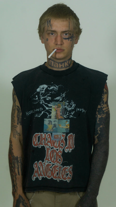 "Chaos in Los Angeles" Cutoff t-shirt
